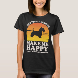 Scottish Terriers Make Me Happy Clothes, Scottish  T-Shirt