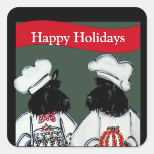 Scottish Terriers Square Sticker