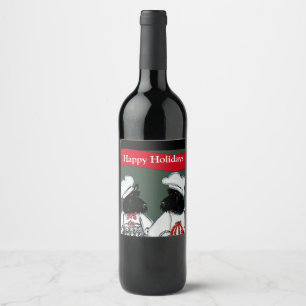 Scottish Terriers Wine Label