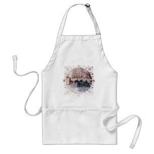Scottish Terriers Winter Magpie Standard Apron