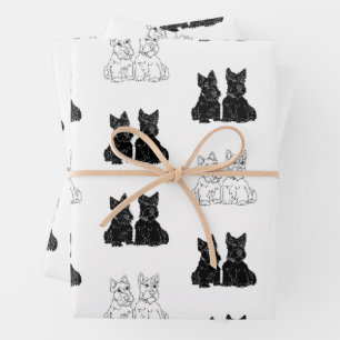 Scottish Terriers  Wrapping Paper Sheet