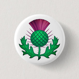 Scottish Thistle 3 Cm Round Badge