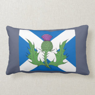 Scottish Thistle and Saltire Lumbar Cushion