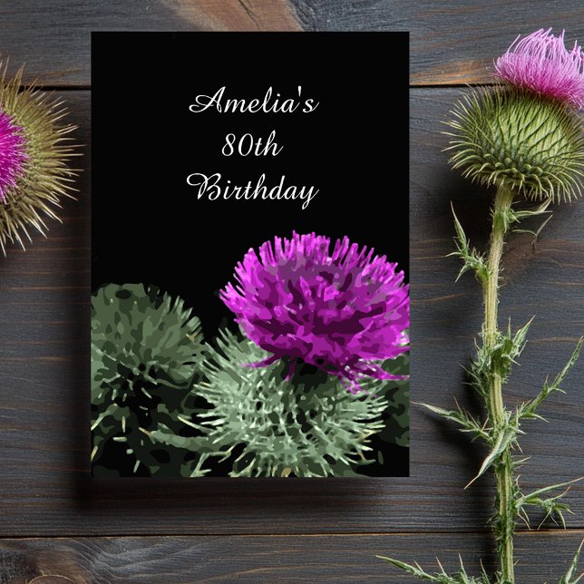 Scottish Thistle Birthdays Invitation (Creator Uploaded)