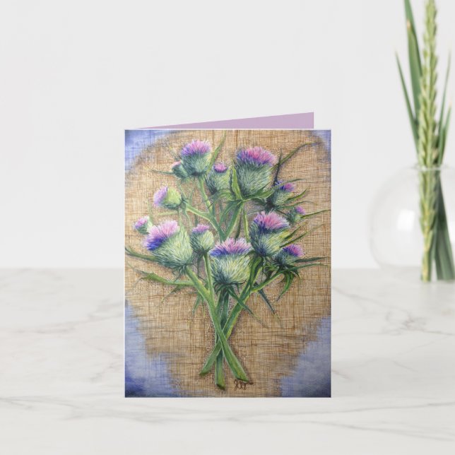 Scottish Thistle Card (Front)