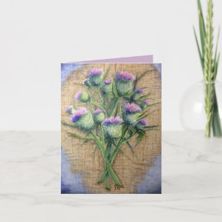 Scottish Thistle Card
