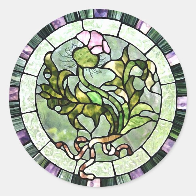 Scottish Thistle Classic Round Sticker (Front)