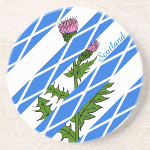 Scottish thistle coaster