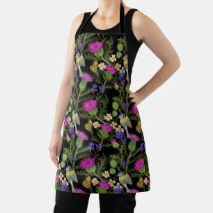 Scottish Thistle Cottagecore Pattern Apron