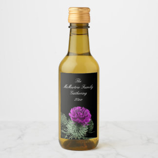 Scottish Thistle Family Gathering Wine Label