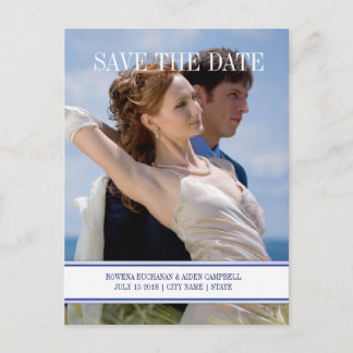 Scottish Thistle Floral Wedding - Save the Date Announcement Postcard