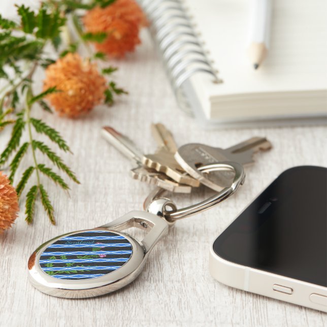 Scottish thistle key ring (Side)