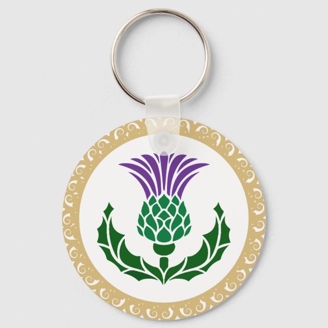 scottish thistle key ring (Front)