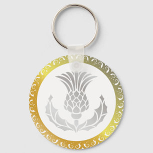 scottish thistle key ring
