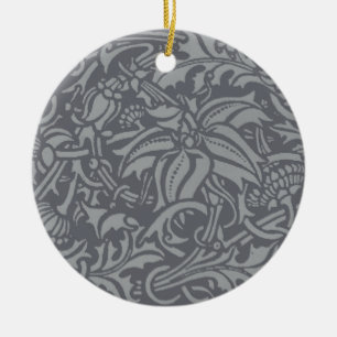 Scottish Thistle Knot William Morris Style Ceramic Tree Decoration