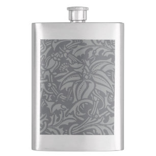 Scottish Thistle Knot William Morris Style Hip Flask