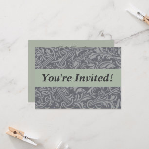 Scottish Thistle Knot William Morris Style Invitation