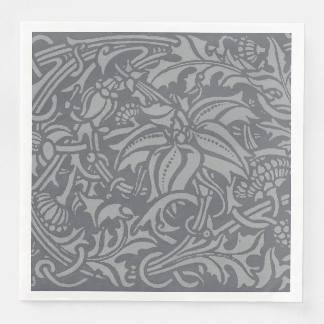 Scottish Thistle Knot William Morris Style Napkin (Front)