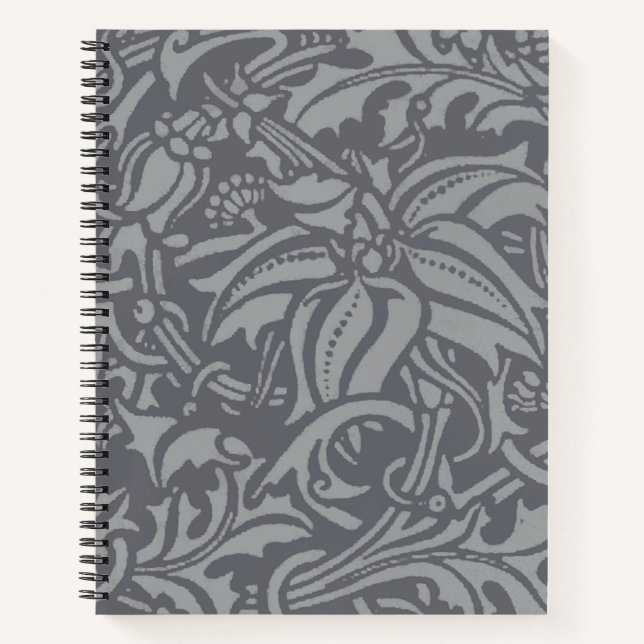Scottish Thistle Knot William Morris Style Notebook (Front)