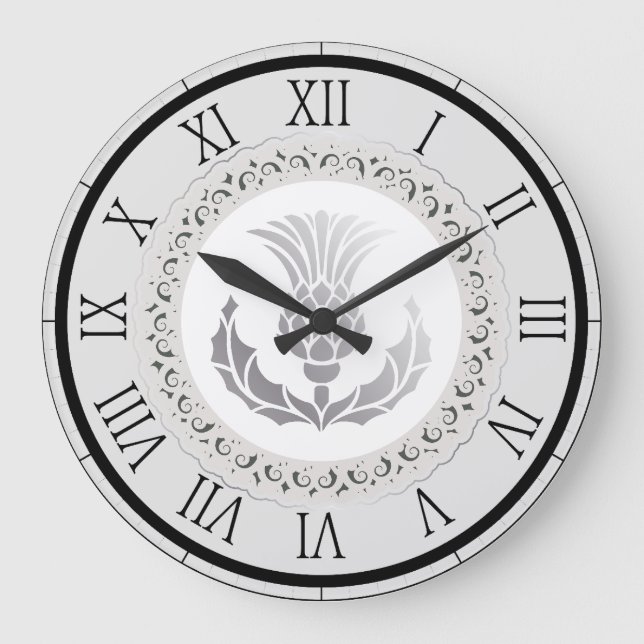 Scottish Thistle Large Clock (Front)