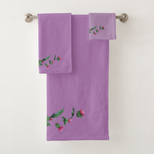 Scottish Thistle Lavender Bath Towel Set