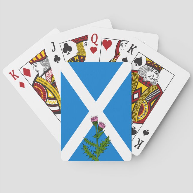 Scottish thistle playing cards (Back)