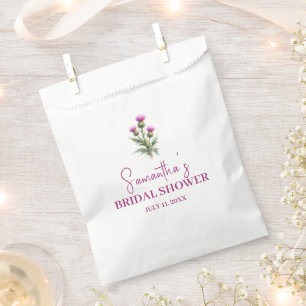 Scottish Thistle Purple Floral Bridal Shower Favour Bags
