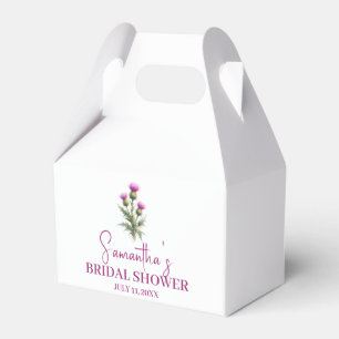 Scottish Thistle Purple Floral Bridal Shower Favour Box