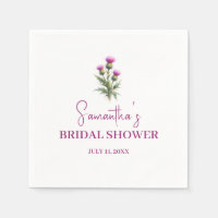 Scottish Thistle Purple Floral Bridal Shower