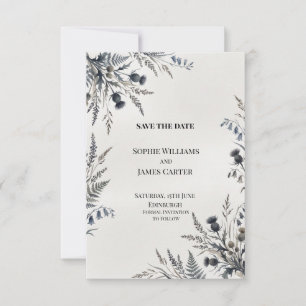Scottish Thistle Wildflower Save the Date Card