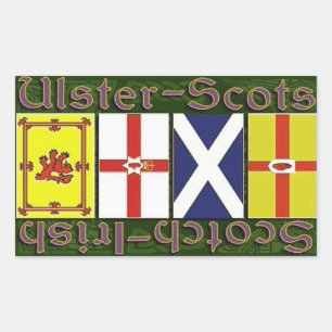 Scottish & Ulster flags Rectangular Sticker
