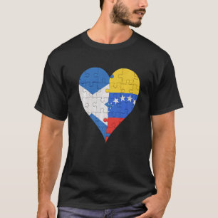 Scottish Venezuelan Flag Heart   T-Shirt