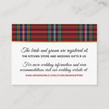 Scottish Wedding Clan MacFarlane Information Card