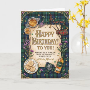 Scottish Whisky Birthday Card