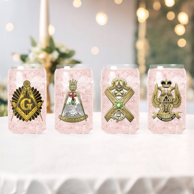 Scottishrite Masons Glass Set (Insitu (Wedding))