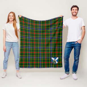Scotts Bisset Pattern Tartan Plaid Fleece Blanket