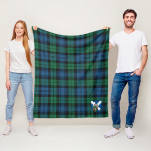 Scotts Blackwatch Ancient Tartan Plaid Fleece Blanket