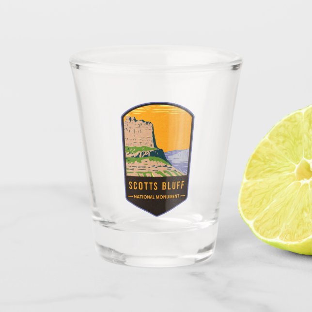 Scotts Bluff National Monument Shot Glass (Front)