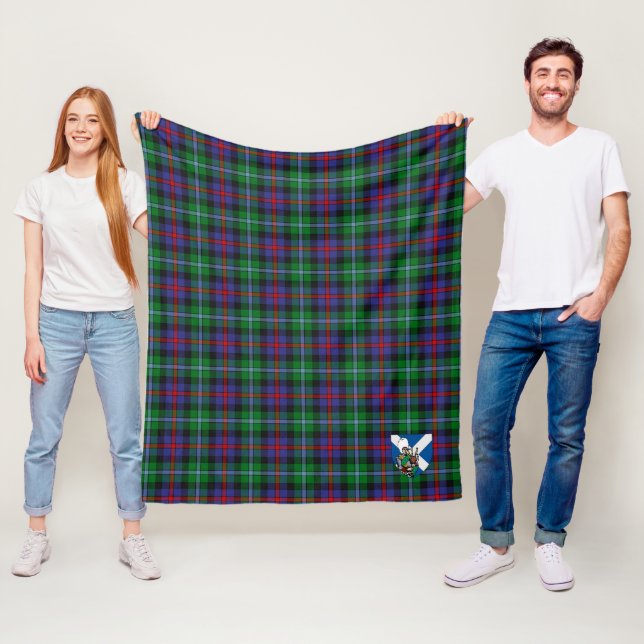 Scotts Calder Tartan Plaid Fleece Blanket (In Situ)