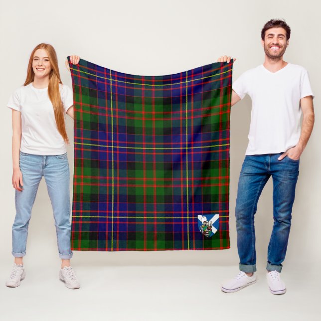 Scotts Chalmers Tartan Plaid Fleece Blanket (In Situ)