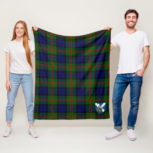 Scotts Dundas Tartan Plaid Fleece Blanket (In Situ)