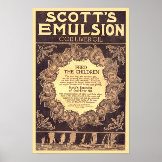 Scott's Emulsion Cod Liver Oil Poster