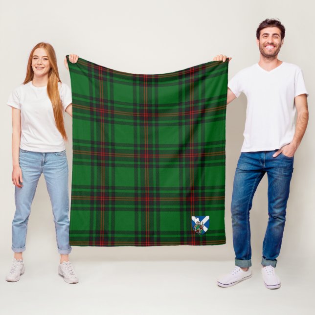 Scotts Fife District Tartan Plaid Fleece Blanket (In Situ)