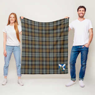 Scotts Gordon Weathered Tartan Plaid Fleece Blanket