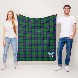 Scotts Graham of Menteith Tartan Plaid Fleece Blanket
