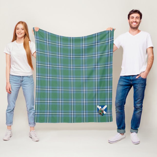 Scotts Irvine Tartan Plaid Fleece Blanket (In Situ)