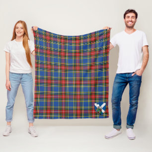 Scotts MacBeth Modern Tartan Plaid Fleece Blanket