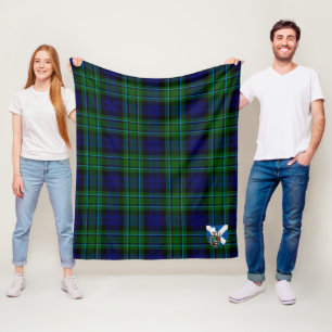 Scotts MacCallum Modern Tartan Plaid Fleece Blanket