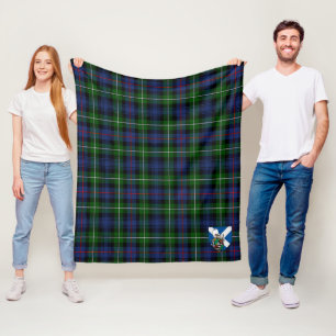 Scotts MacKenzie Modern Tartan Plaid Fleece Blanket