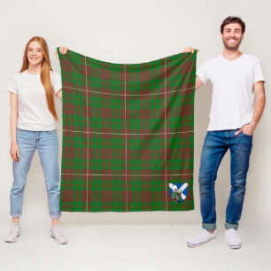 Scotts MacKinnon Hunting Modern Tartan Plaid Fleece Blanket